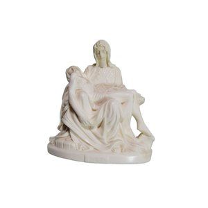 Pieta by G. Ruggeri Sculpture of the Mother Mary Holding Jesus Approx 5" Tall